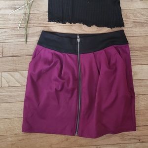 Fuschia Zip-Up Mini with pockets !